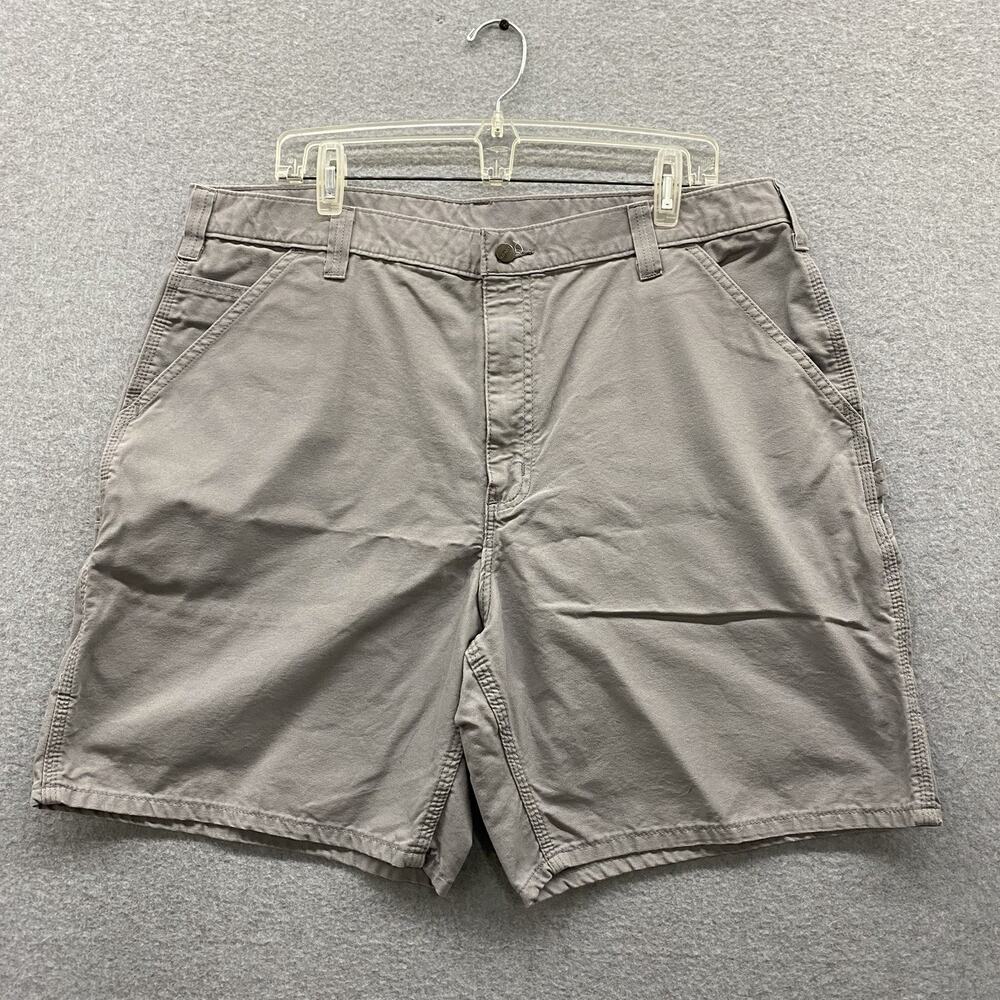Carhartt Men’s 40 Gray Canvas Cell Phone Carpenter Work Shorts Gorpcore Utility